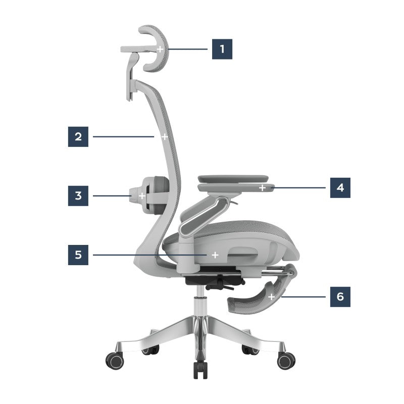 Mark Adler Leadpro 8.7 Grey swivel chair - image 15