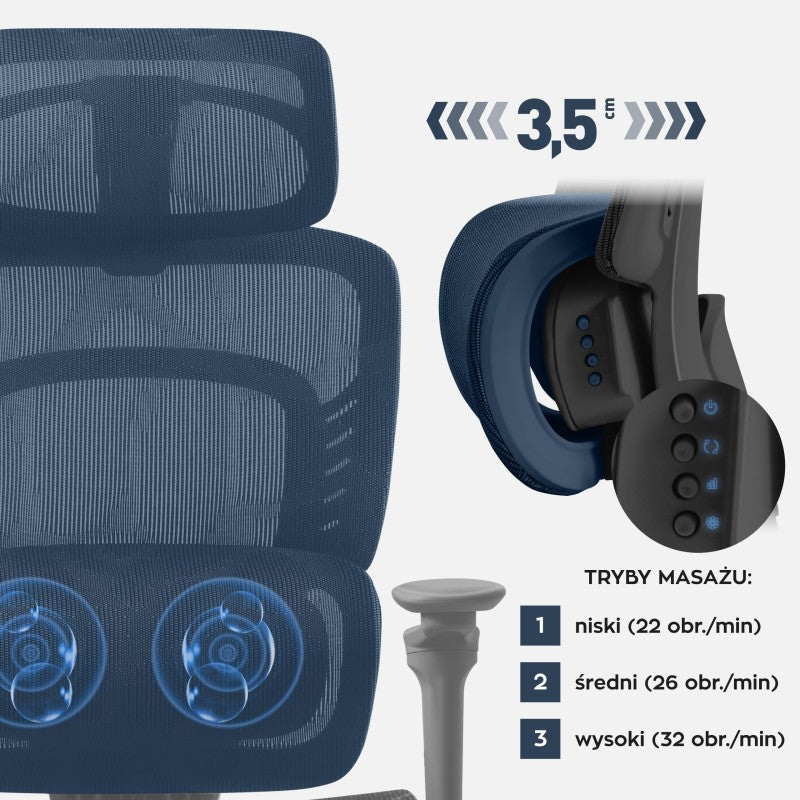 Mark Adler Office chair with massage Visioner 8.3 Black - image 3