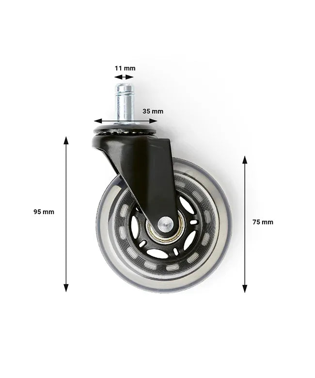 ERGOVISION Roller Caster Wheels Set (75mm)