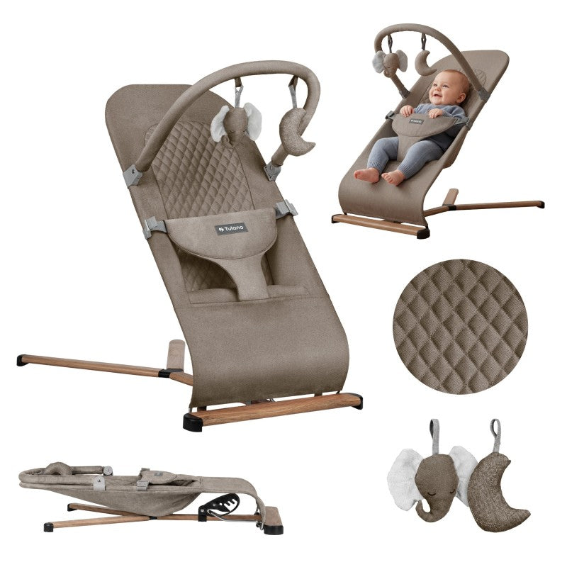 Tulano Moon 30 Beige Baby Bouncer Rocker - image 13