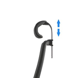 The product is an ergonomic office chair, specifically the Vane model. The image shows a close-up of the chair's adjustable headrest, highlighting its curved design and the mechanism that allows for vertical adjustment. The overall aesthetic appears modern and functional, suitable for enhancing comfort during long hours of sitting.