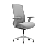 The product is an ergonomic office chair, specifically the Vane model. The chair features a sleek design with a mesh back for breathability, padded seat for comfort, and adjustable armrests. It is mounted on a five-point base with wheels for mobility, making it suitable for office environments.
