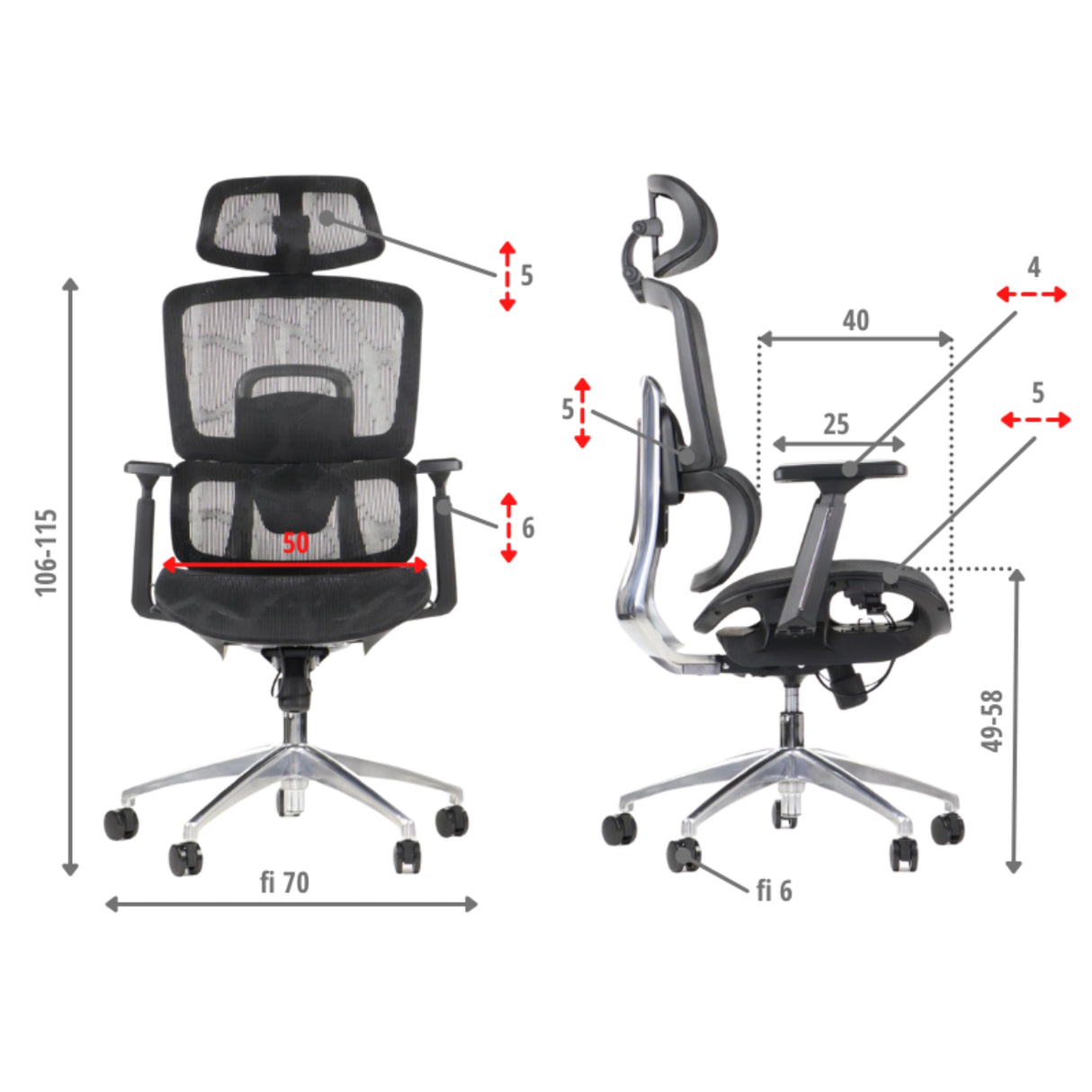 Ergonomic Office Chair ErgoNew A1