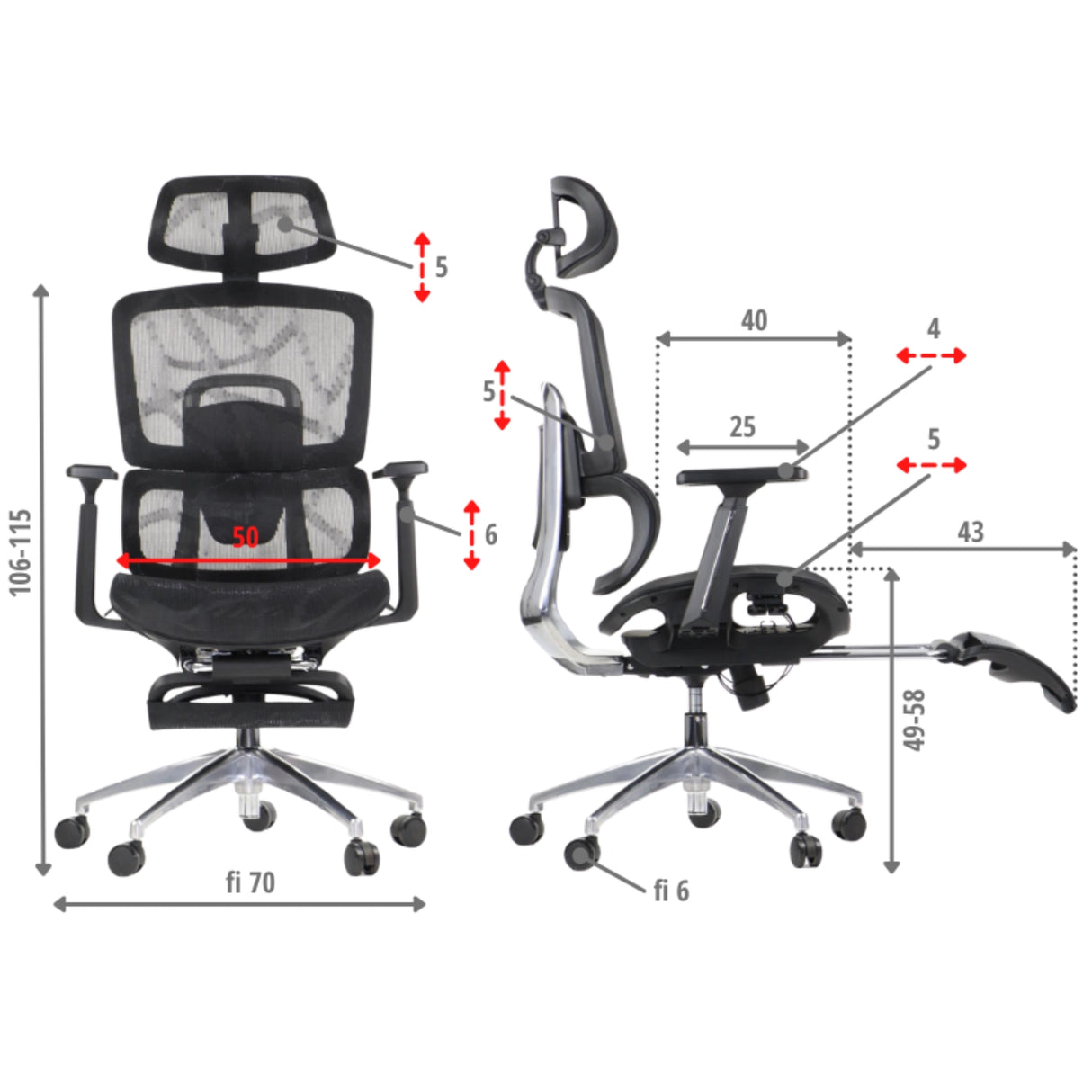 Ergonomic Office Chair ErgoNew A1F