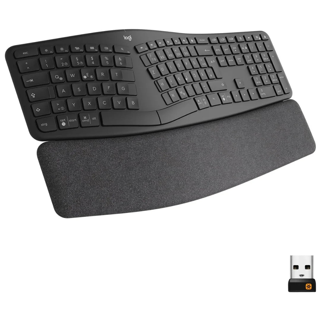 Ergonomska tipkovnica Logitech ERGO K860, njemački izgled, crna - Ergospace