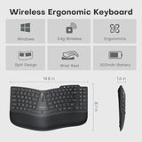 Ergonomska tipkovnica Omoton, engleski (SAD)/njemački raspored, crna