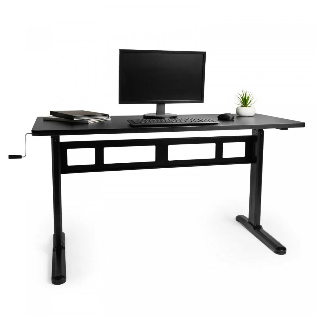 Ergonomska nastavljiva miza Sit &amp; Stand, VonHaus, črna