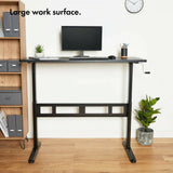 Ergonomska nastavljiva miza Sit &amp; Stand, VonHaus, črna