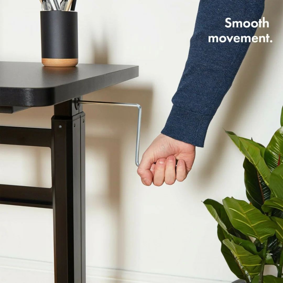 Ergonomska nastavljiva miza Sit &amp; Stand, VonHaus, črna