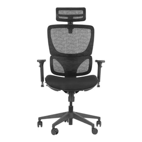 The product is an ergonomic office chair, specifically the Ergonew S1 model. The chair features a mesh backrest for breathability, a padded seat for comfort, and adjustable armrests. It is designed to provide support and promote good posture during extended periods of sitting.