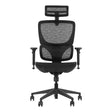 The image shows an ergonomic office chair from the brand Ergonew, model S1. The chair features a mesh backrest and seat for breathability, adjustable armrests, and a headrest, designed to provide comfort and support during long periods of sitting.