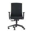 The product is an ergonomic office chair, specifically the Tono model. The chair features a tall, sleek black backrest, adjustable armrests, and a five-point base with wheels for mobility. Its design emphasizes comfort and support for long periods of sitting.