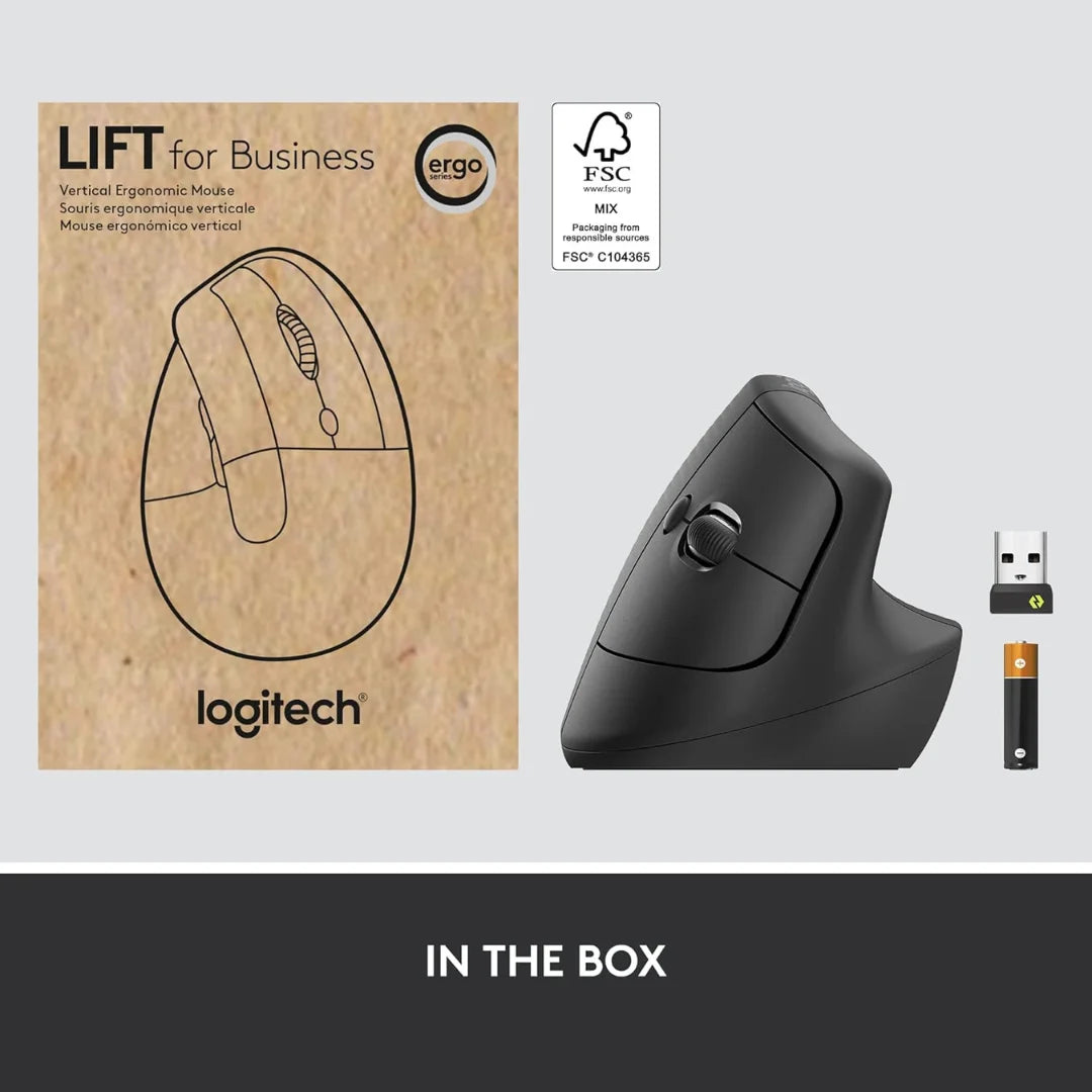 Vertical Ergonomic Mouse Logitech Lift for Business