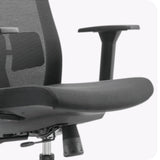 The image features an ergonomic office chair, specifically the UVI Energetic model. It showcases a modern design with a mesh backrest for breathability, padded seat, and adjustable armrests, highlighting its focus on comfort and support for prolonged sitting.