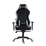 The product is an ergonomic office chair designed for gaming, specifically the Uvi Alpha model by UviChair. The image shows a sleek black chair with gray accents, featuring a high backrest, adjustable armrests, and a comfortable seat cushion, ideal for long hours of use.