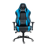 The product is an ergonomic gaming chair from the brand UVI, specifically the model "UVI Sport XL" in blue. The chair features a sleek design with a combination of black and blue colors, providing adjustable armrests and a supportive headrest, making it suitable for long gaming sessions.