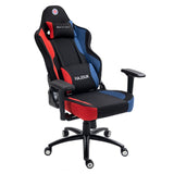 The product is a gaming chair, specifically the UVI X Hajduk model. It features a sporty design with a combination of black, red, and blue colors, and includes adjustable armrests and a supportive headrest. The chair is branded with the name "HAJDUK," indicating its affiliation with the Hajduk sports club.