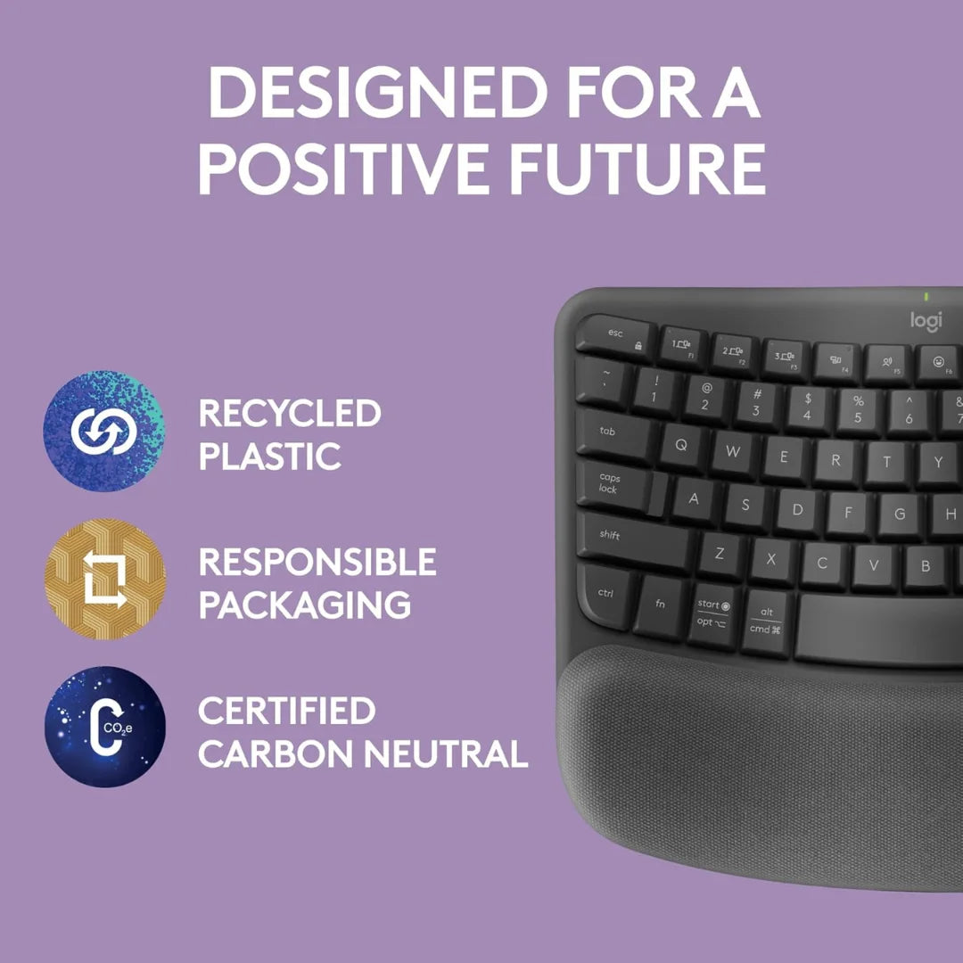 Wireless Ergonomic Keyboard Logitech Wave Keys