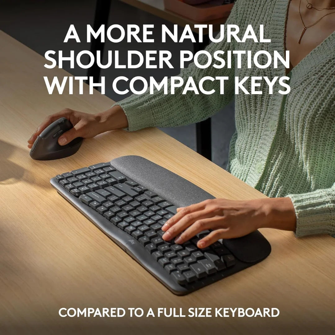 Wireless Ergonomic Keyboard Logitech Wave Keys