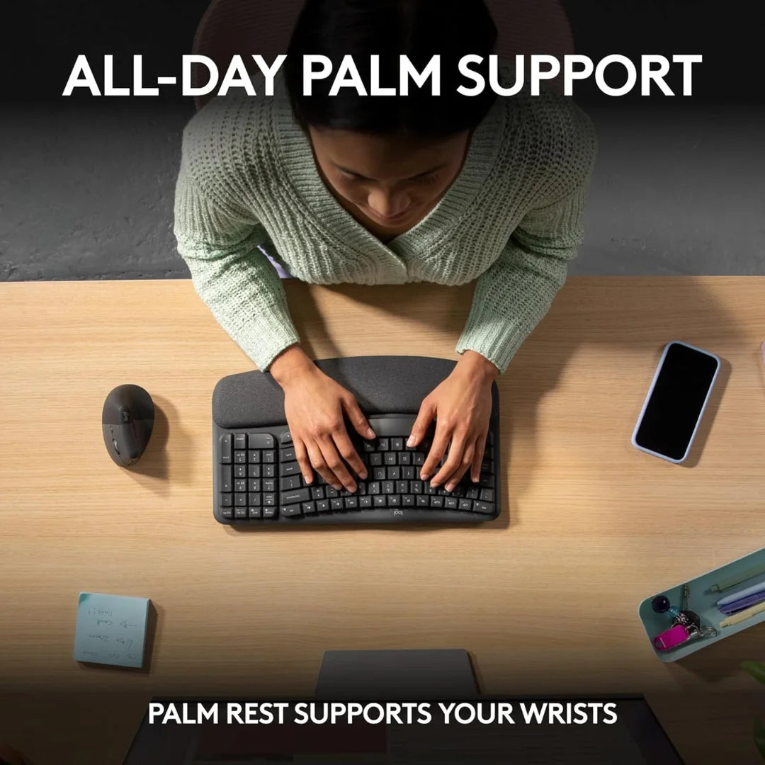 Wireless Ergonomic Keyboard Logitech Wave Keys