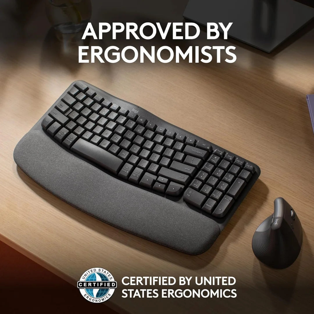 Wireless Ergonomic Keyboard Logitech Wave Keys