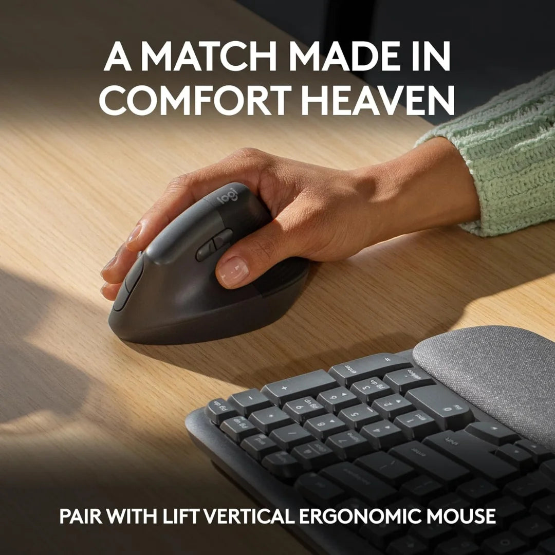 Wireless Ergonomic Keyboard Logitech Wave Keys