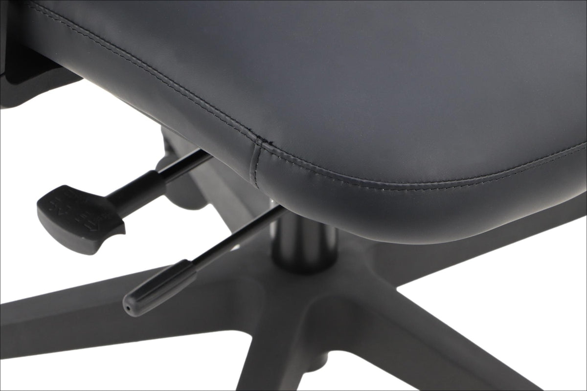SELLA – Black / black frame – Upholstered seat and adjustment controls