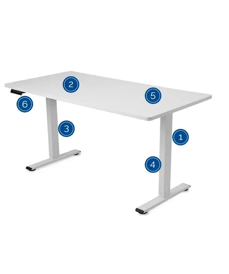 Height-Adjustable Desk Clever - Rounded Edges