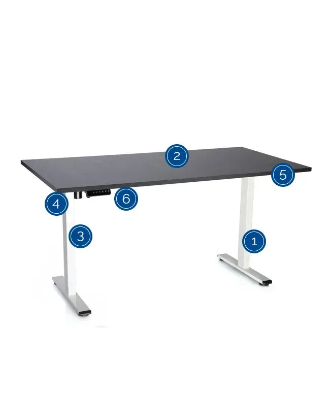 Height-Adjustable Desk Clever - Straight Edge