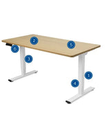 Height-Adjustable Desk Supra 2 - Rounded Edges