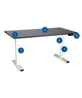 Height-Adjustable Desk Supra 2 - Straight Edge