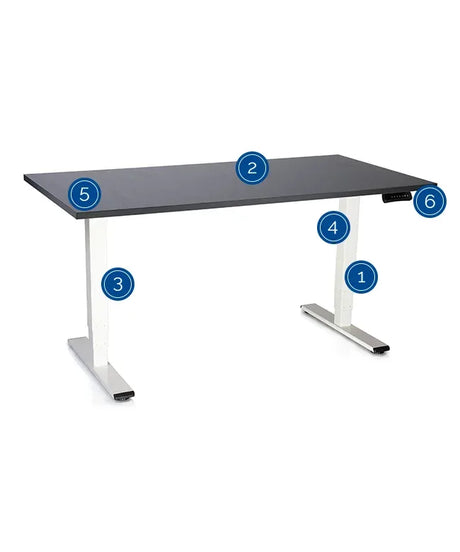 Height-Adjustable Desk Supra 2 - Straight Edge