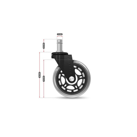 Huzaro Casters 2.0 Black chair wheels - image 6