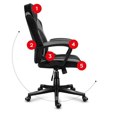 Huzaro Force 2.5 Grey Mesh gaming chair - image 10