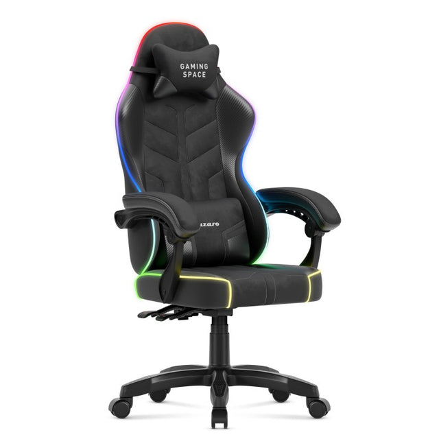 Huzaro Force 2.7 RGB Black velour gaming chair - image 1