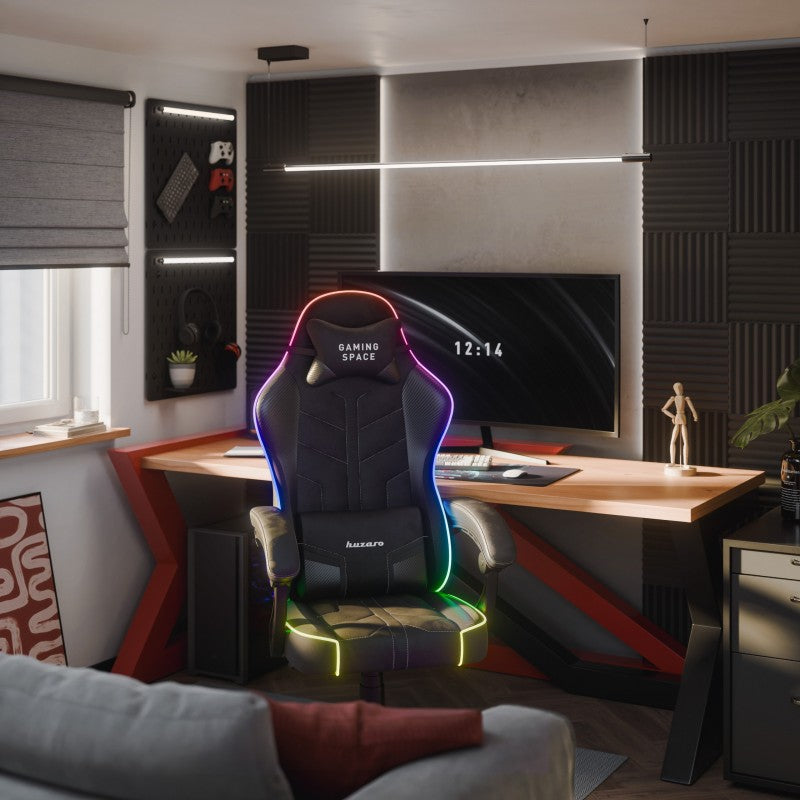 Huzaro Force 2.7 RGB Black velour gaming chair - image 3