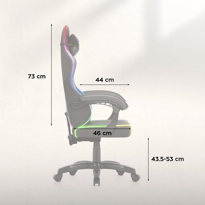 Huzaro Force 2.7 RGB Black velour gaming chair - image 9