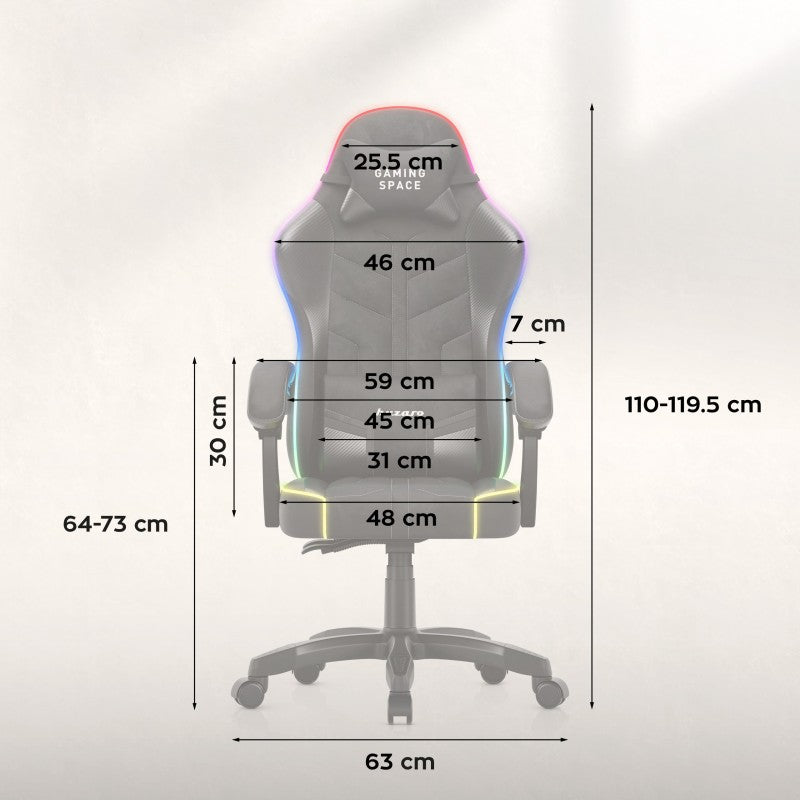 Huzaro Force 2.7 RGB Black velour gaming chair - image 10