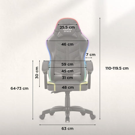 Huzaro Force 2.7 RGB Black velour gaming chair - image 10
