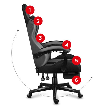 Huzaro Force 4.7 Grey Mesh gaming chair - image 17
