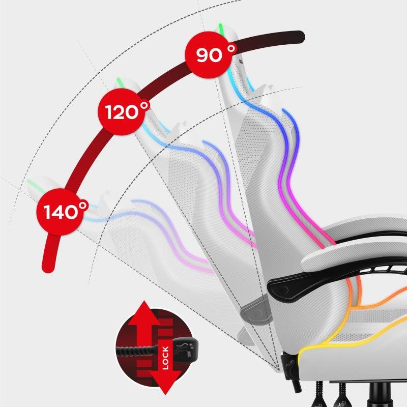 Huzaro Force 4.7 RGB White gaming chair - image 3