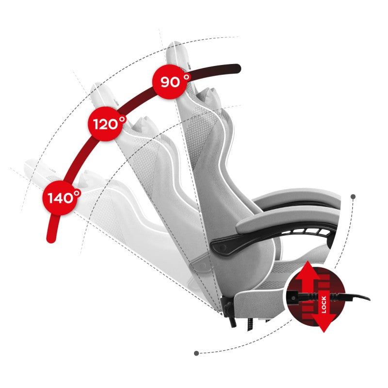 Huzaro Force 4.7 White Mesh gaming chair - image 3