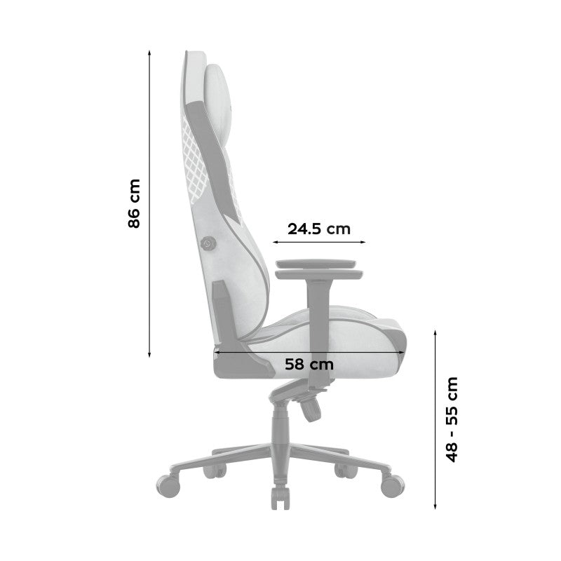 Huzaro Force 8.3 Grey Suede Gaming Chair - image 7