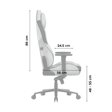 Huzaro Force 8.3 Grey Suede Gaming Chair - image 7