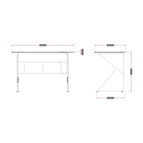 Huzaro Hero 1.6 White 120 cm gaming desk - image 14