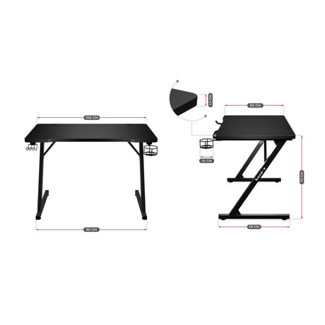 Huzaro Hero 1.8 Black 100 cm gaming desk - image 8