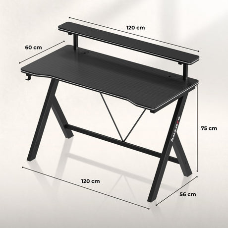 Huzaro Hero 1.9 Black 120 cm gaming desk - image 13