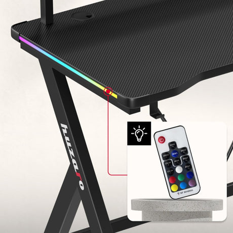 Huzaro Hero 1.9 RGB gaming desk 120 cm - image 3