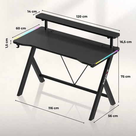 Huzaro Hero 1.9 RGB gaming desk 120 cm - image 15