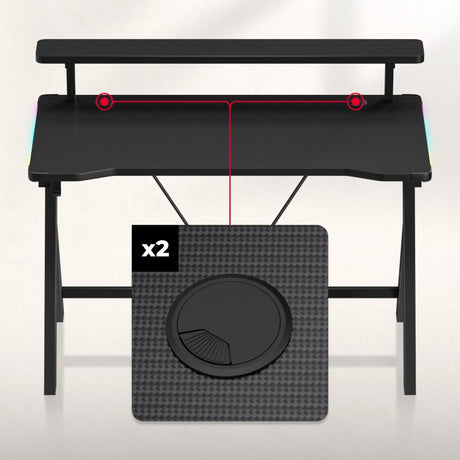 Huzaro Hero 1.9 RGB gaming desk 120 cm - image 17